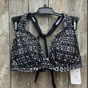 Sunsets California Black Diamond Muse Bikini Top,Size 34D,NWT